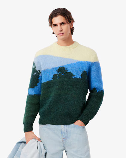 Lacoste Men's Landscape Alpaca Wool Sweater