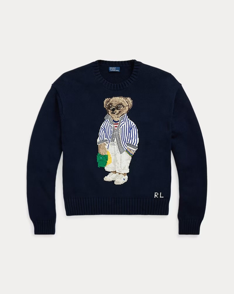 Polo Bear Cotton Crewneck Jumper