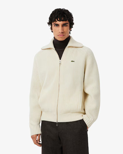Lacoste Men's Wool Zip-Up Sweater