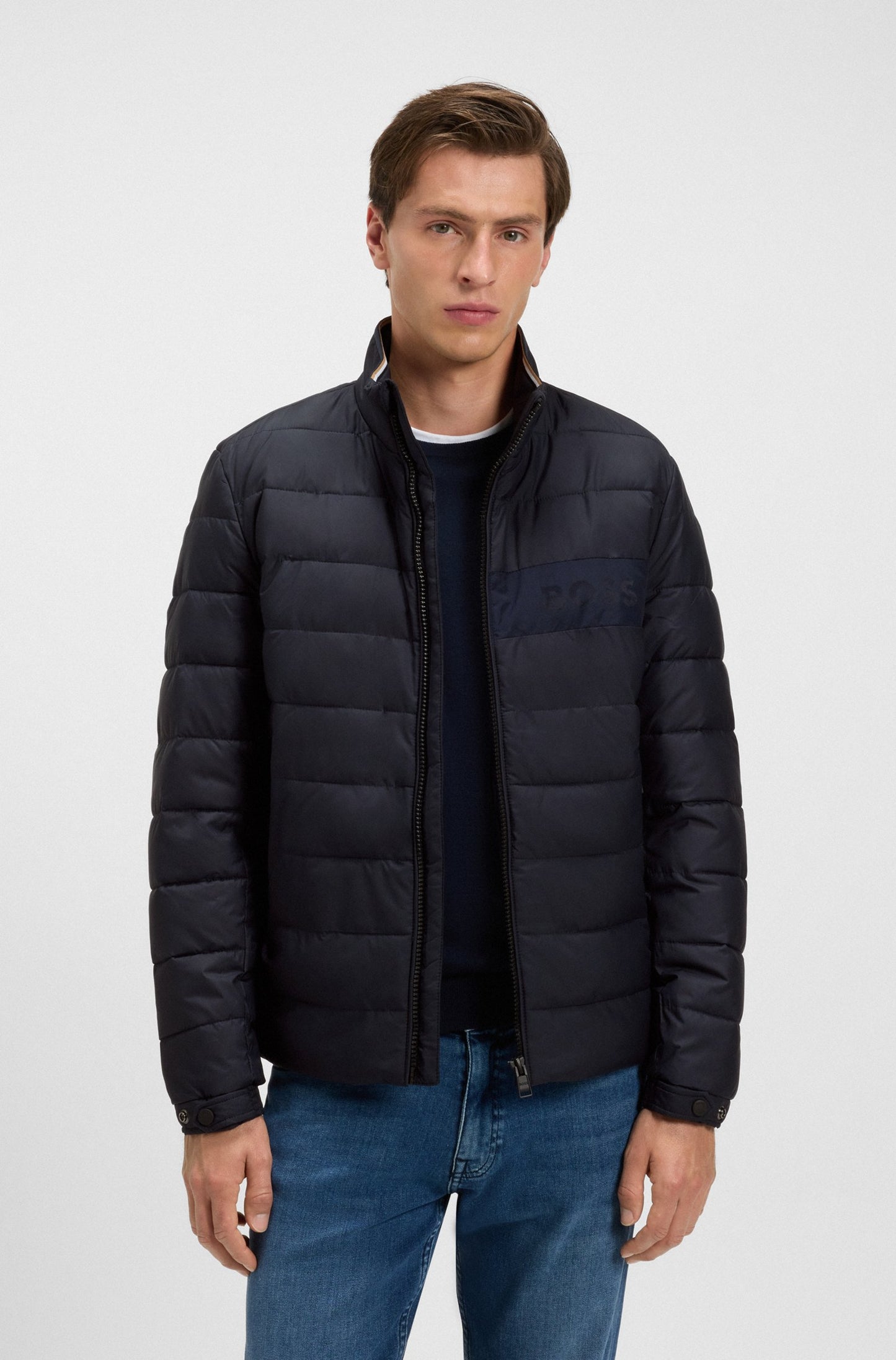 Boss Water-repellent jacket with logo detail