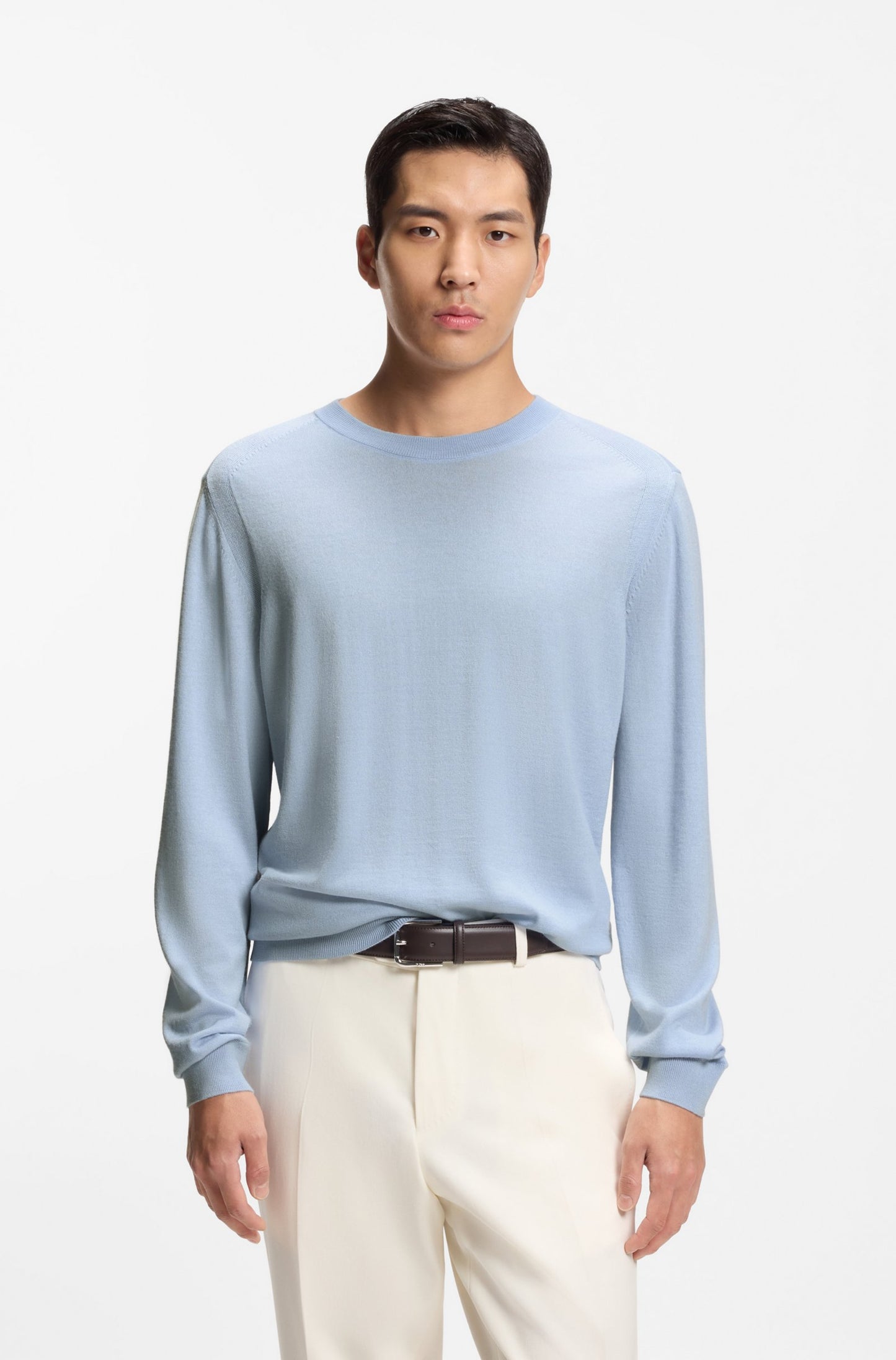 Boss Knitted sweater in wool, silk and cashmere