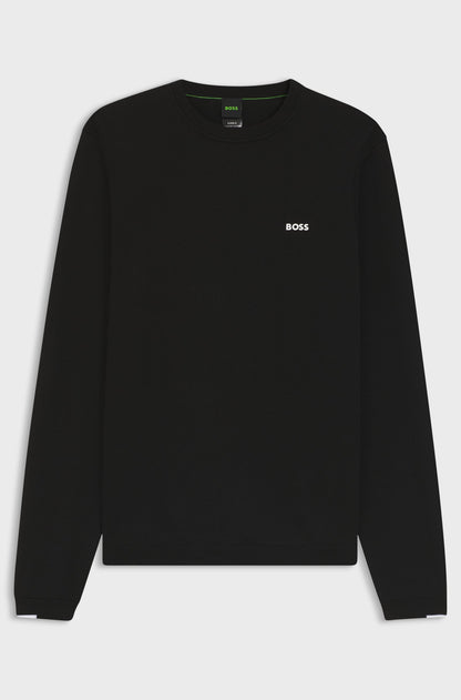 Boss Cotton sweater with contrast logo
