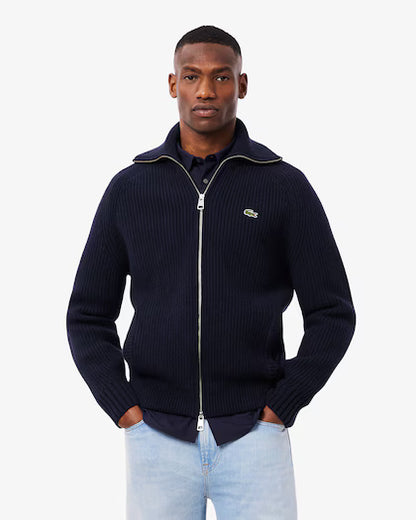 Lacoste Men's Wool Zip-Up Sweater