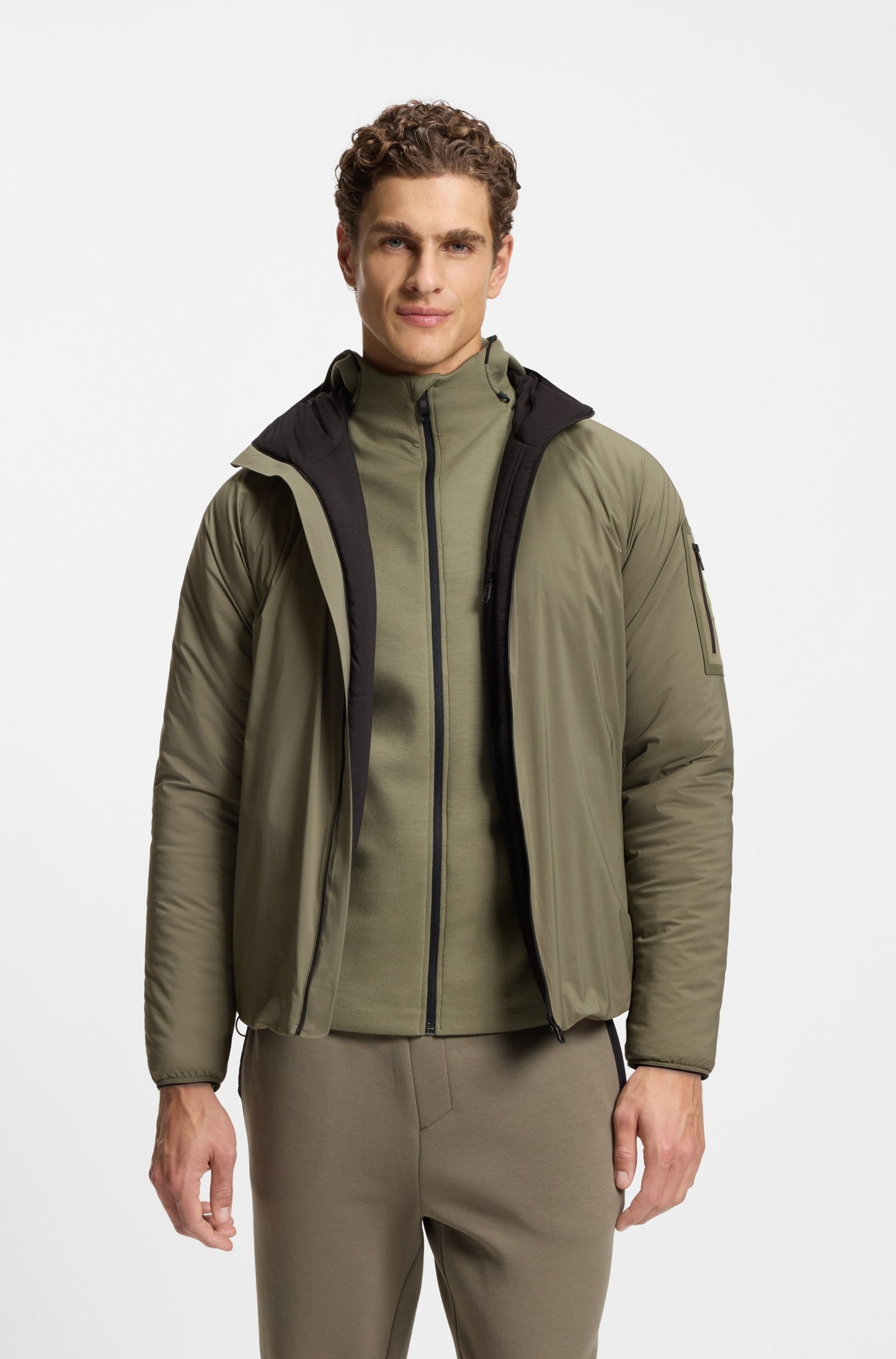 Boss Water-repellent jacket with adjustable hem