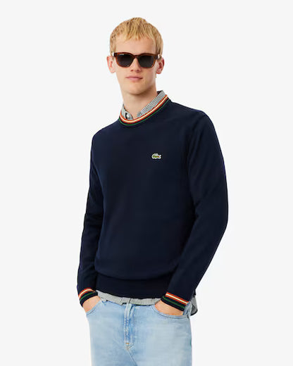 Lacoste Men's Striped Cotton Jersey Sweater