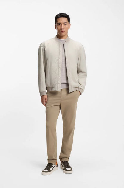 Boss Water-repellent bomber jacket in soft-touch fabric