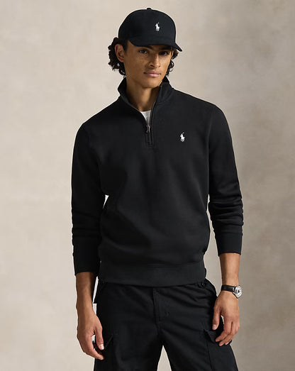 Ralph Lauren Double-Knit Quarter-Zip Pullover