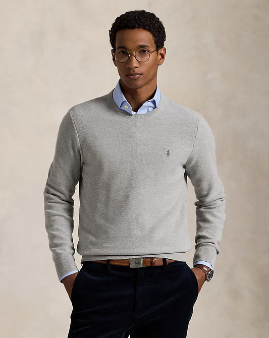 Ralph Lauren Mesh-Knit Cotton Crewneck Jumper