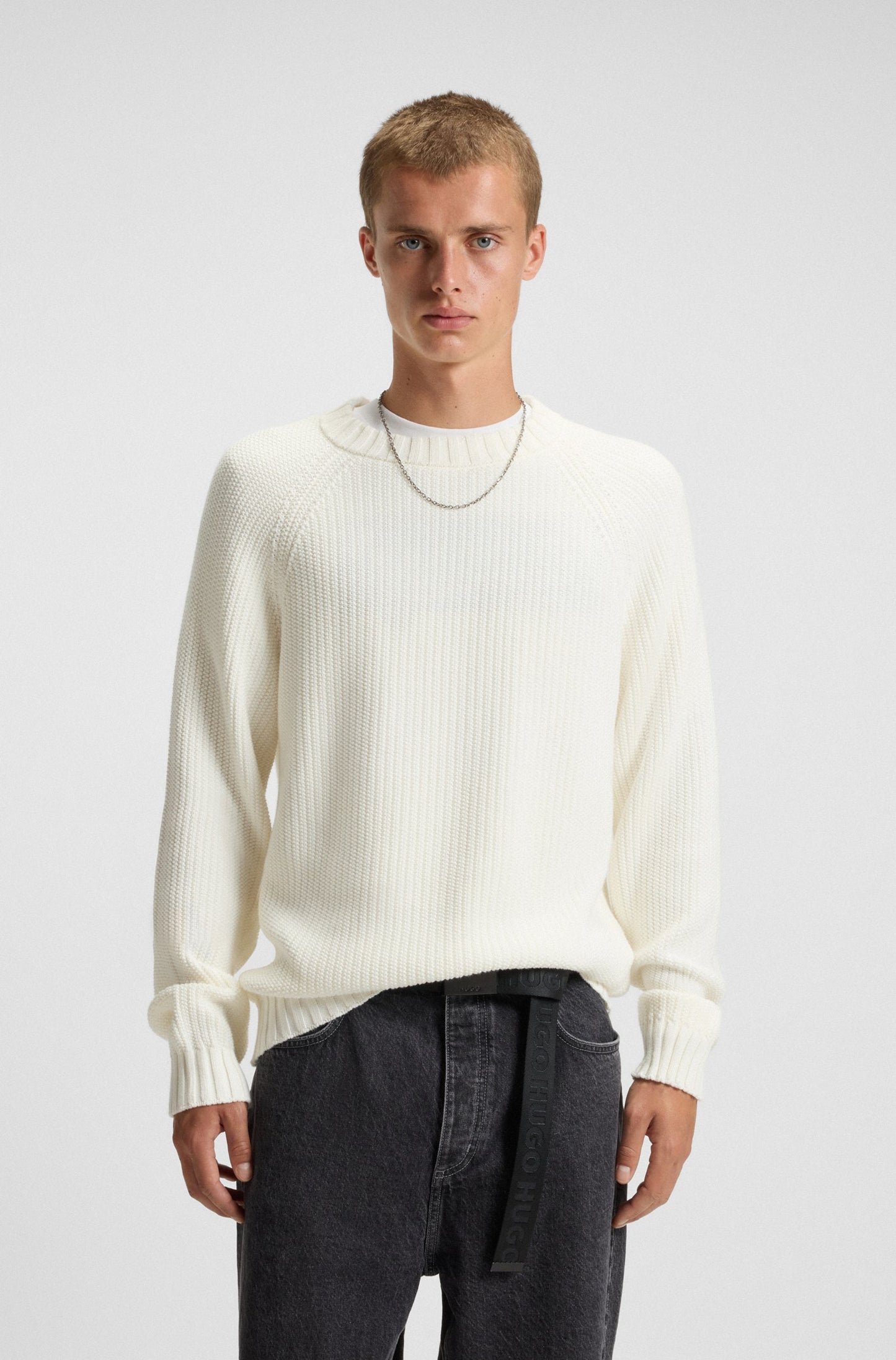 Hugo Rib-knit sweater in cotton