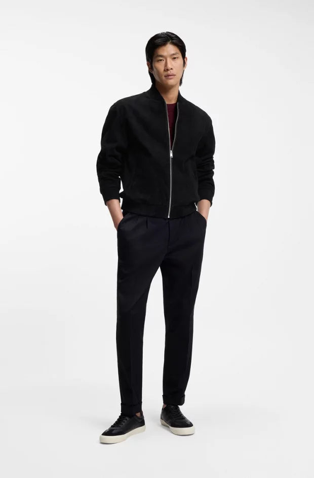 Boss Regular-fit jacket in suede