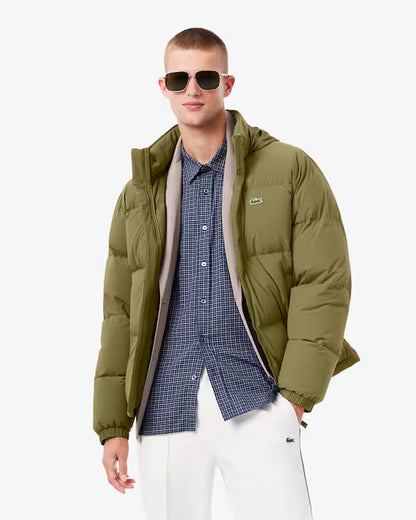 Lacoste Men's Water-Repellent Hooded Down Jacket