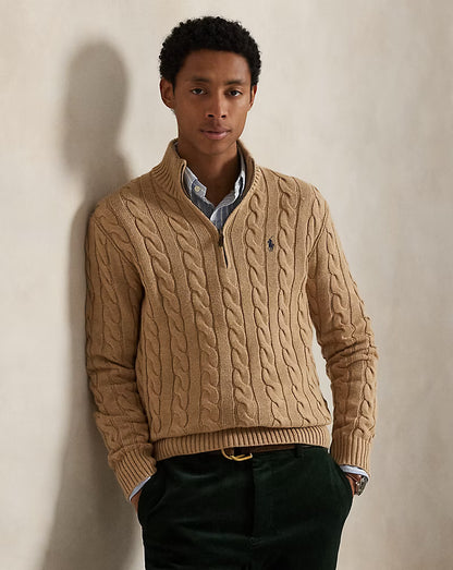 Ralph Lauren Cable-Knit Cotton Quarter-Zip Jumper