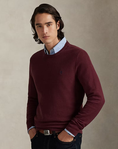 Ralph Lauren Mesh-Knit Cotton Crewneck Jumper