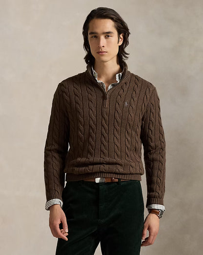 Ralph Lauren Cable-Knit Cotton Quarter-Zip Jumper