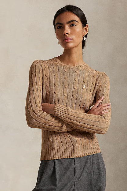 Cable-Knit Cotton-Cashmere Crewneck Jumper