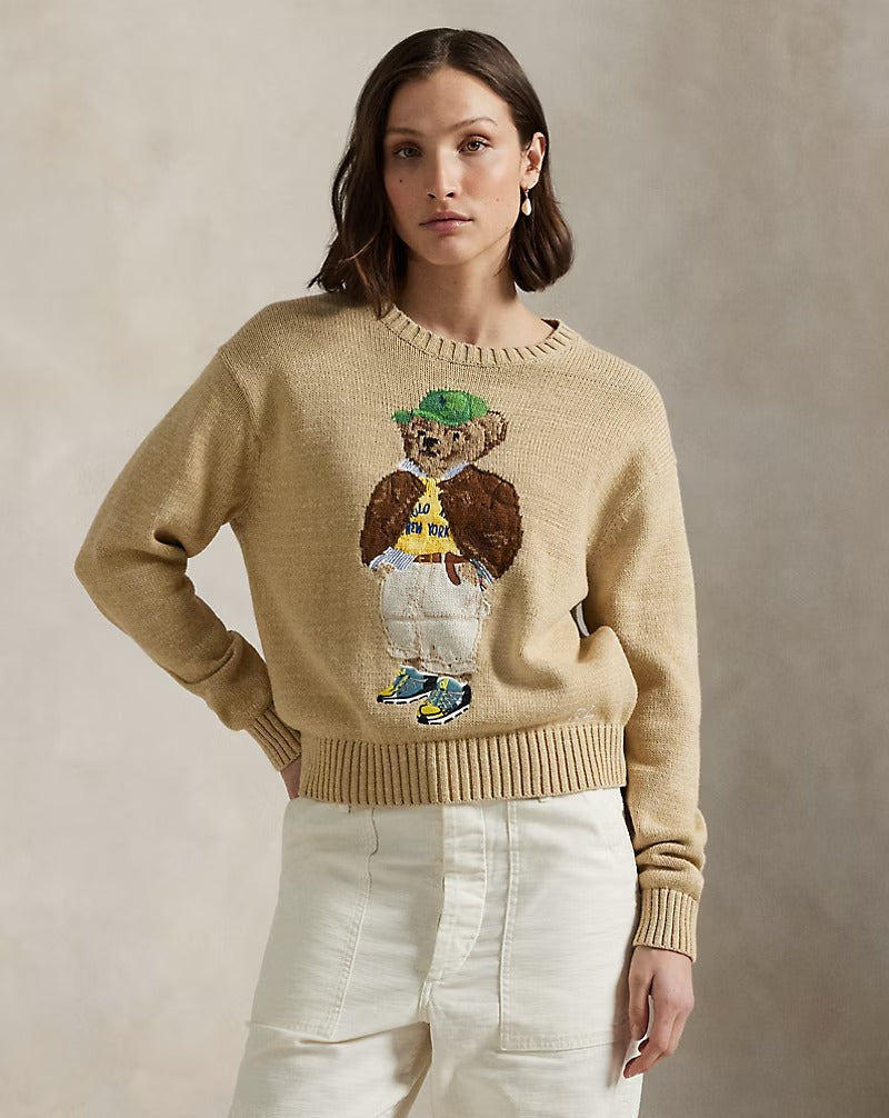 Polo Bear Cotton Crewneck Jumper
