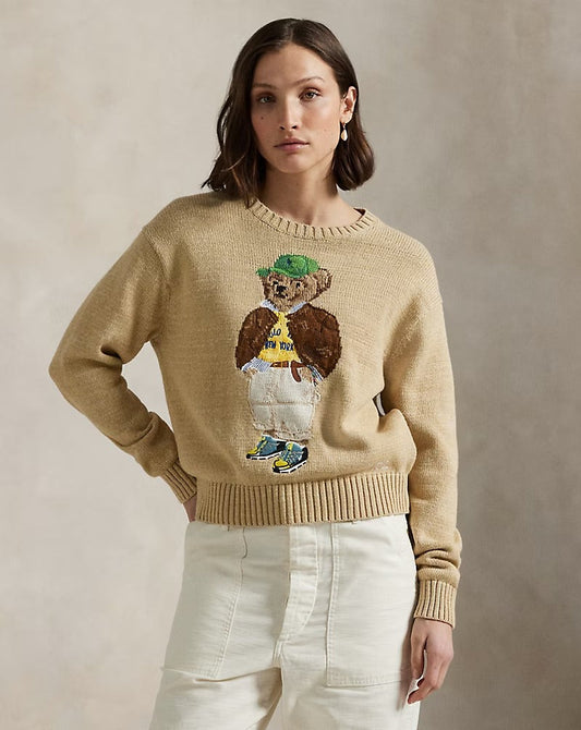 Polo Bear Cotton Crewneck Jumper