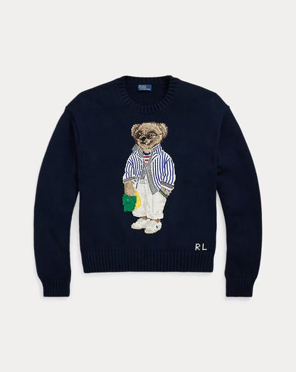 Polo Bear Cotton Crewneck Jumper