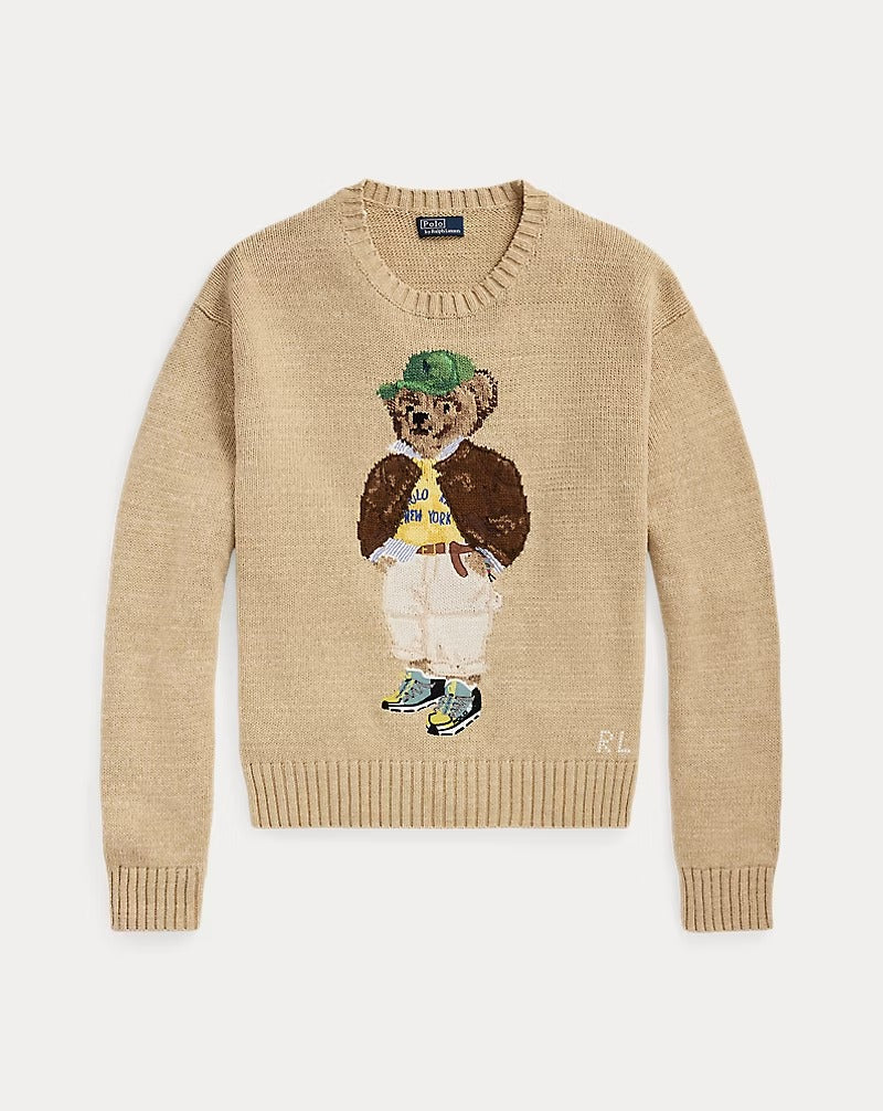 Polo Bear Cotton Crewneck Jumper